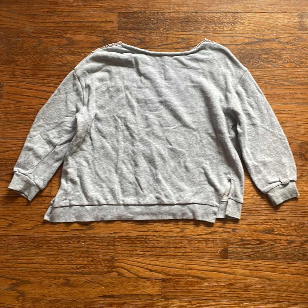 Anthropologie Lili’s Closet Gray Crotchet Pullover - Picture 5 of 5